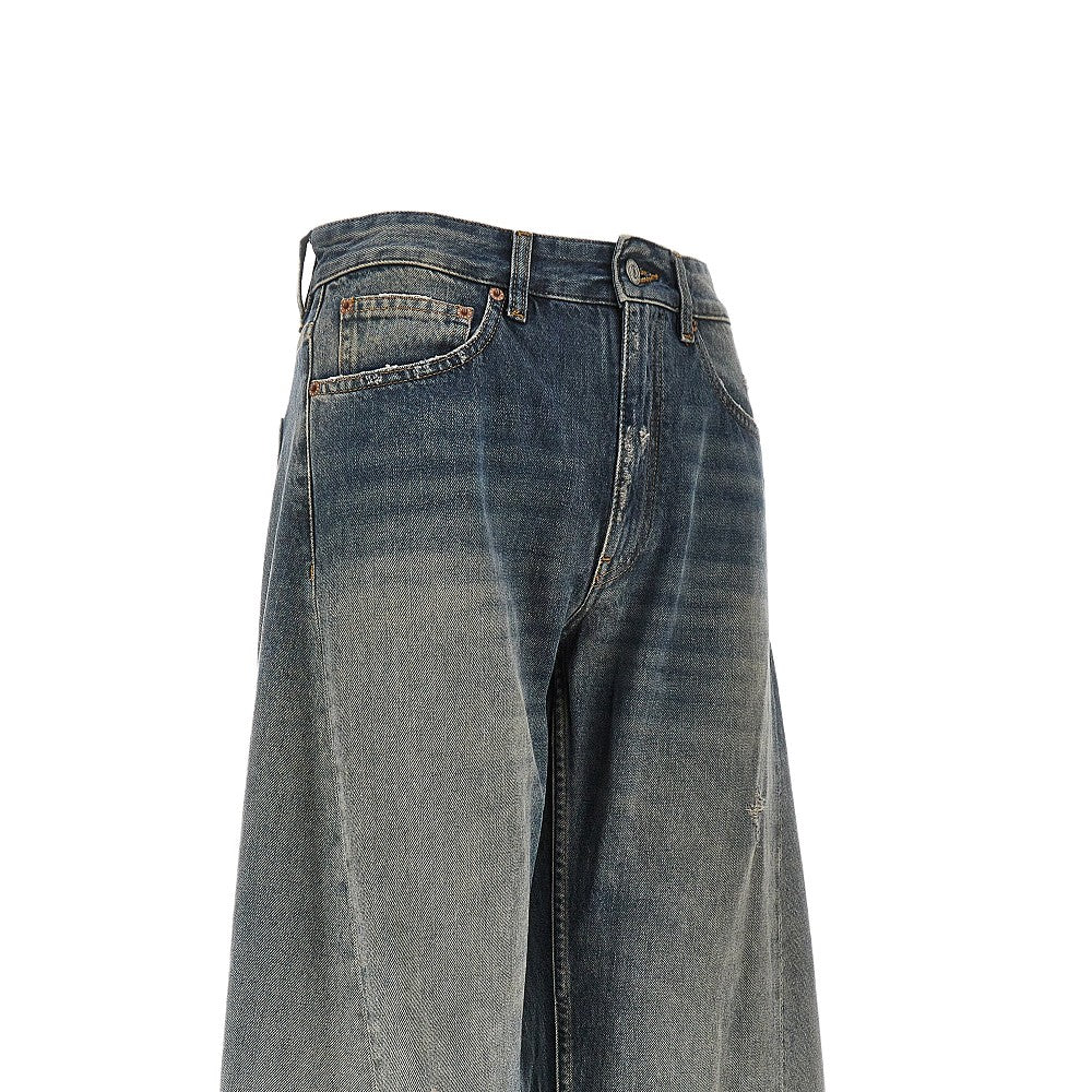MM6 26 distressed denim wide leg jeans