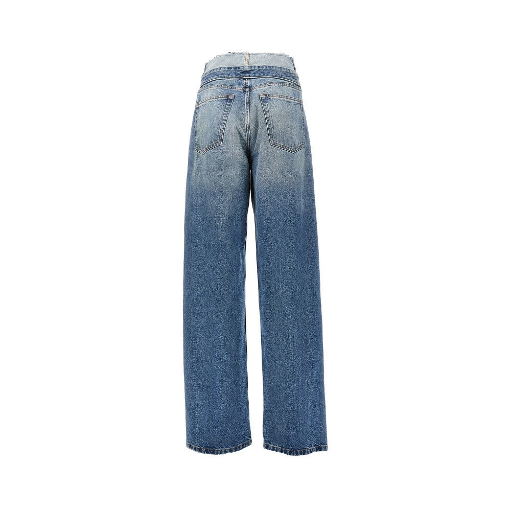 MM6 24 jeans with turned-down waist effect