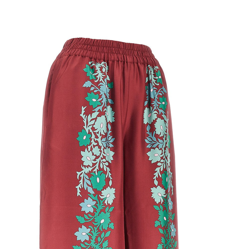 LA DOUBLE J S printed silk palazzo pants