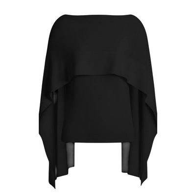 knitted top with cape