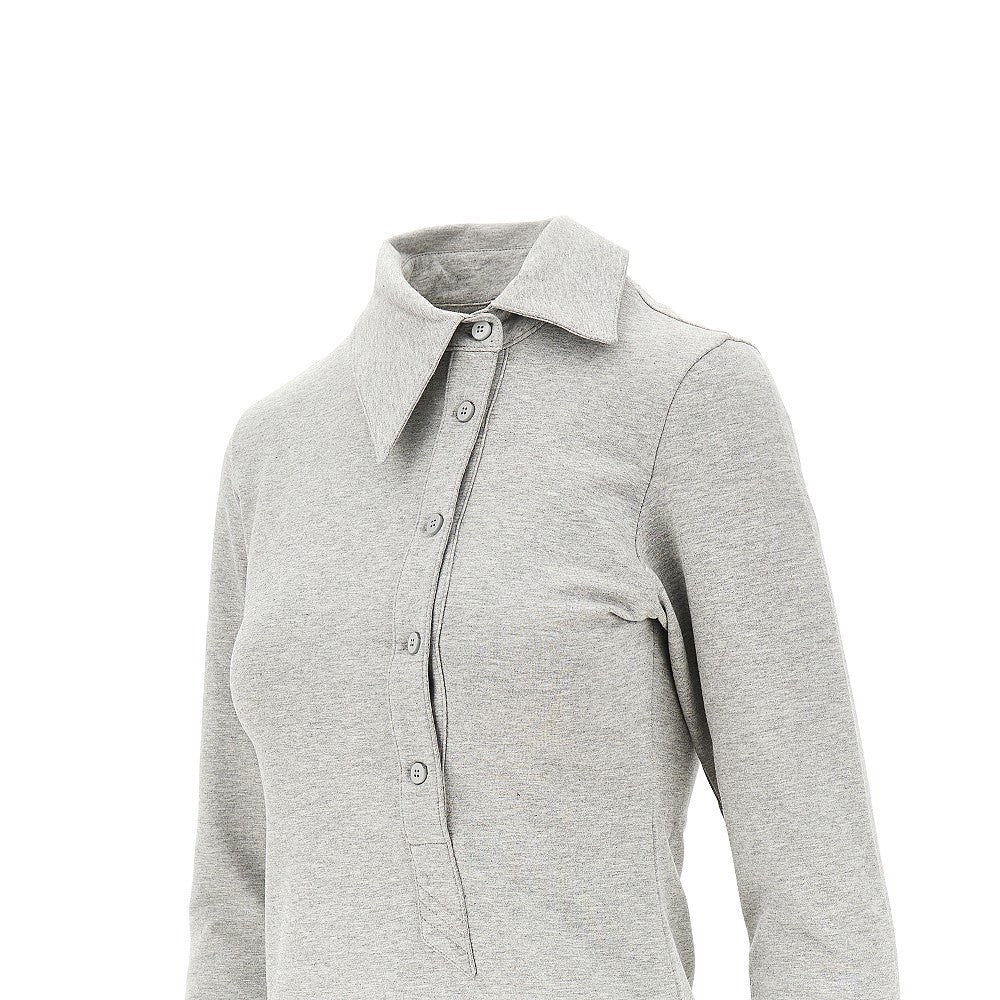 THE ATTICO 40 jersey polo shirt with asymmetrical collar