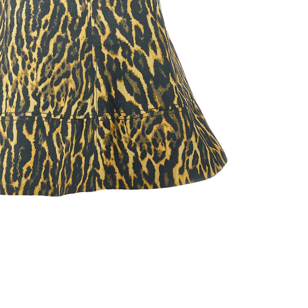 GANNI 38 leopard-print cotton top