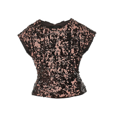 sequinned top with bows