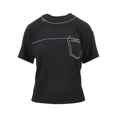 embroidered interlock jersey t-shirt
