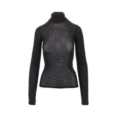 ribbed wool turtleneck top