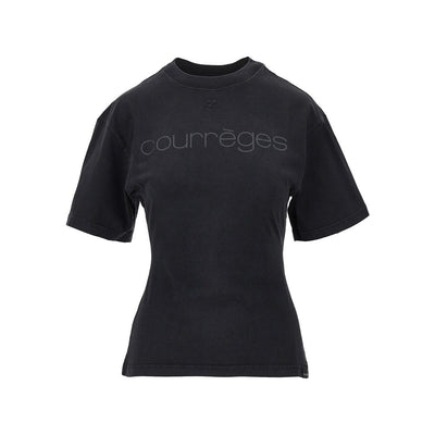 logo print fitted t-shirt