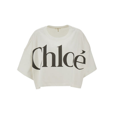 logo print cropped t-shirt