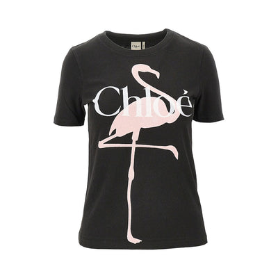 flamingo print baby fit t-shirt