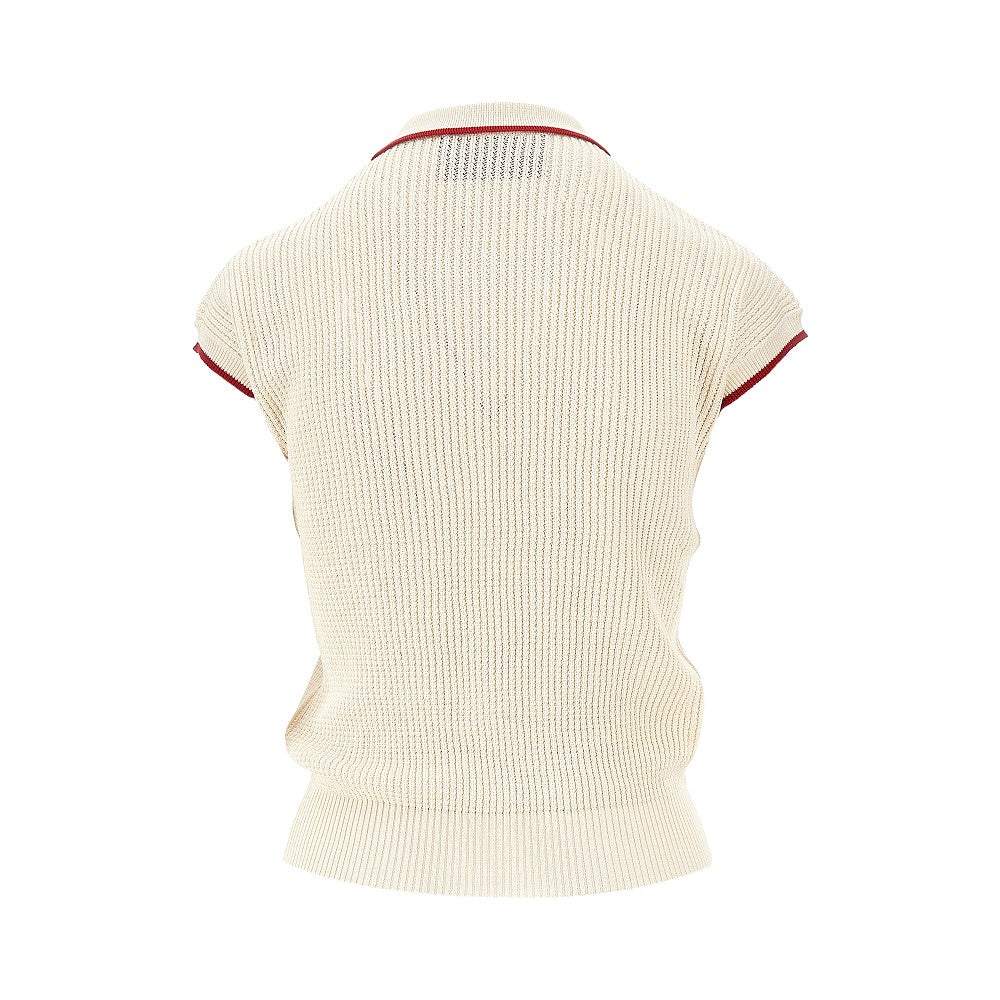 VALENTINO S chez valentino embroidery knitted top