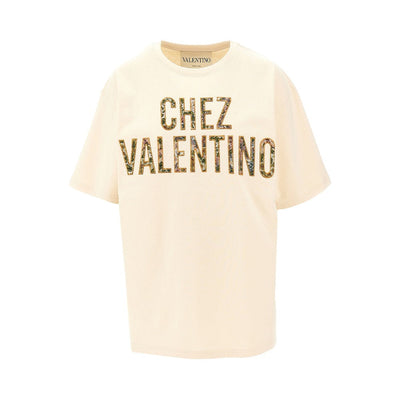 chez valentino embroidery t-shirt