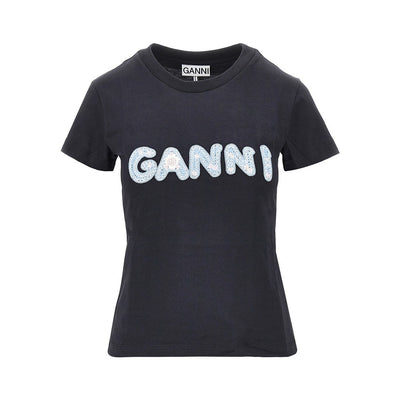 cotton t-shirt with logo embroidery