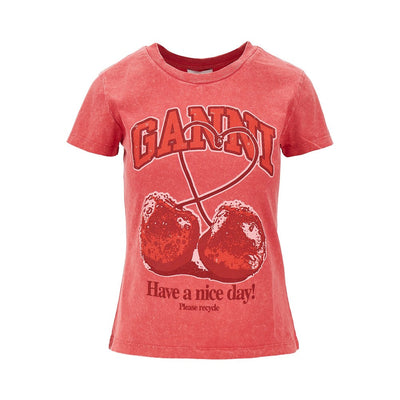 jersey t-shirt with cherry print