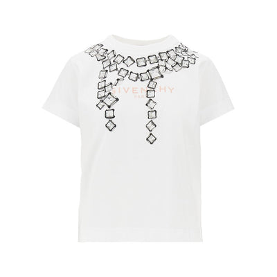 deconstructed crystals print t-shirt