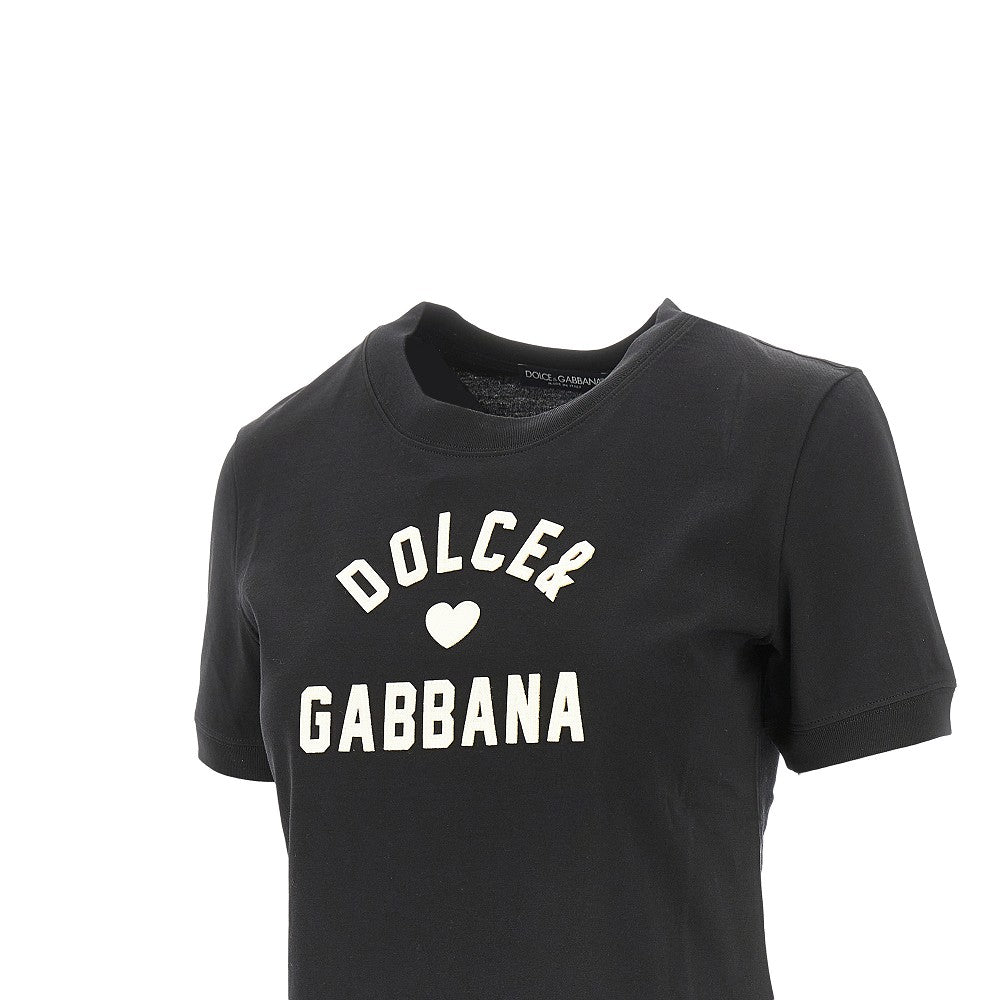 DOLCE&GABBANA 40 logo patch t-shirt
