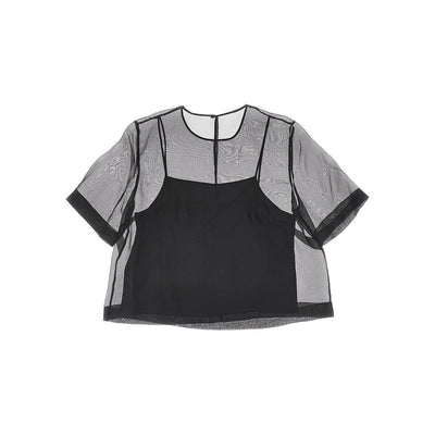 silk organdy top