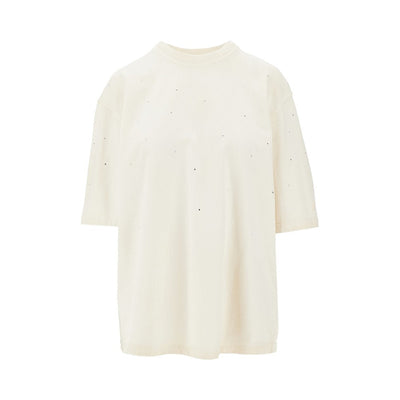 cotton t-shirt with rhinestone