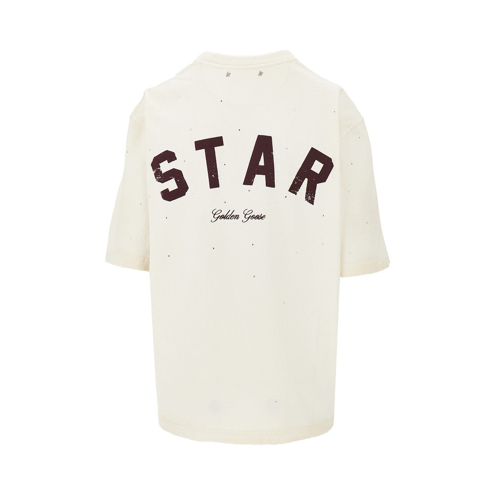 GOLDEN GOOSE XS cotton t-shirt with rhinestone