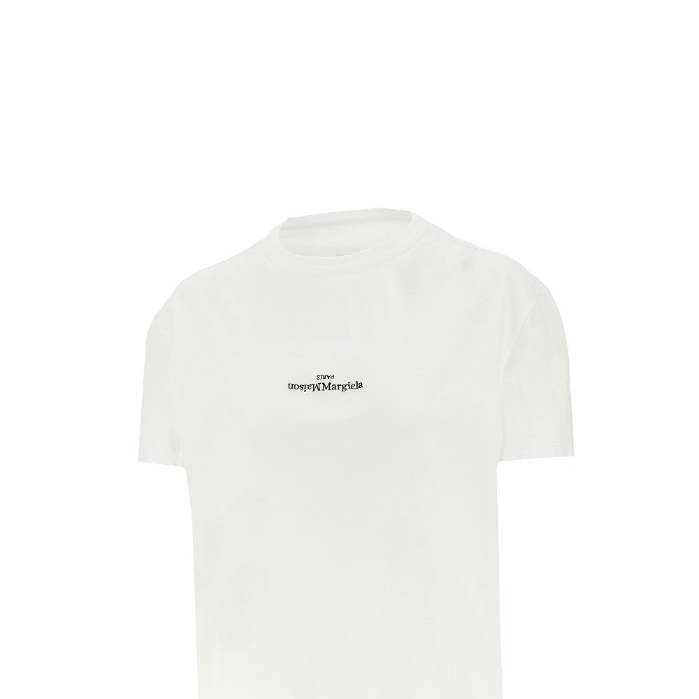 MAISON MARGIELA 42 upside down logo embroidery t-shirt