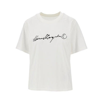 calligraphic print t-shirt