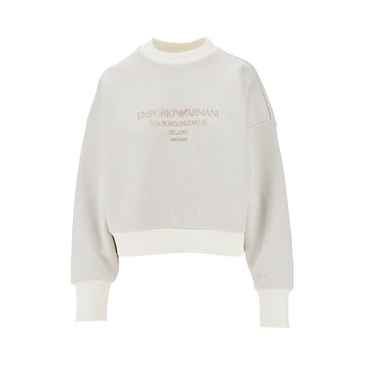 lurex jersey sweatshirt with logo