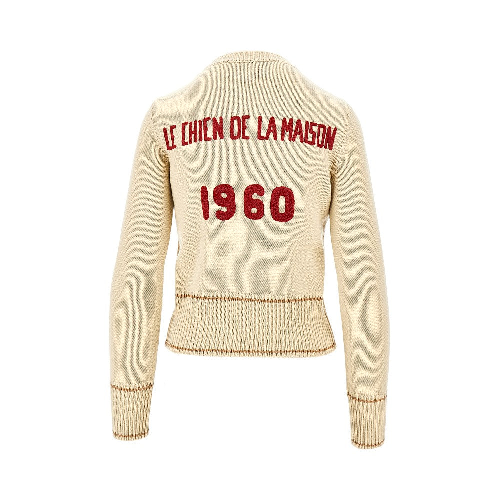 VALENTINO M le chien de la maison embroidered sweater