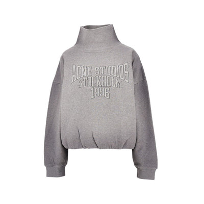 cotton sweatshirt with logo print