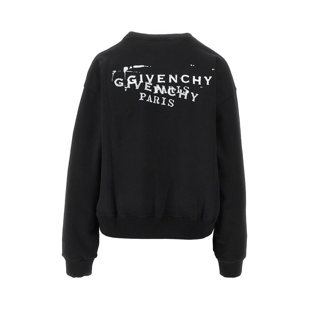 GIVENCHY S givenchy stamp print crewneck sweatshirt