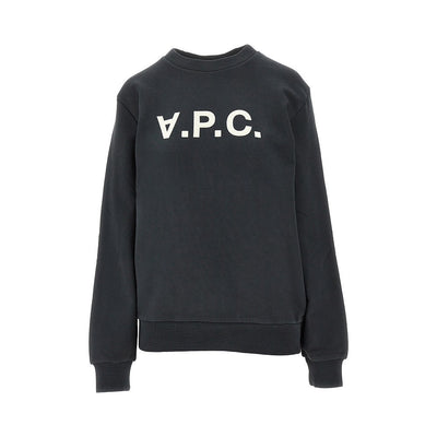 cotton sweatshirt with logo print