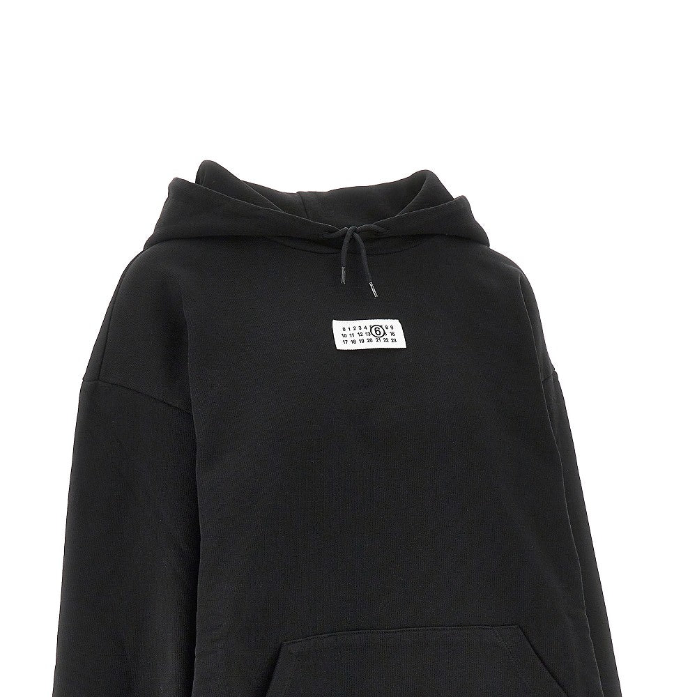 MM6 XS hoodie with raw-cut hem