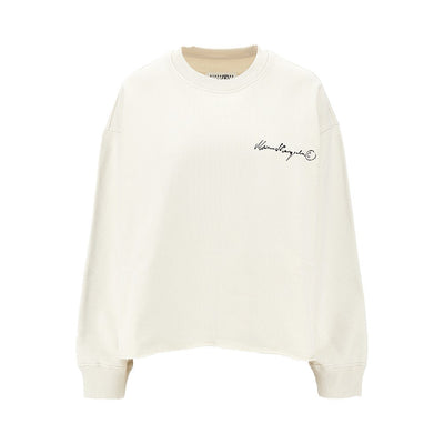calligraphic logo print sweatshirt