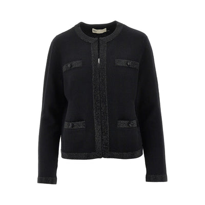 kendra wool-blend knitted cardigan