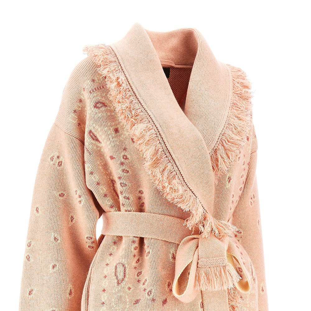 ALANUI S bandana jacquard cashmere blend cardigan