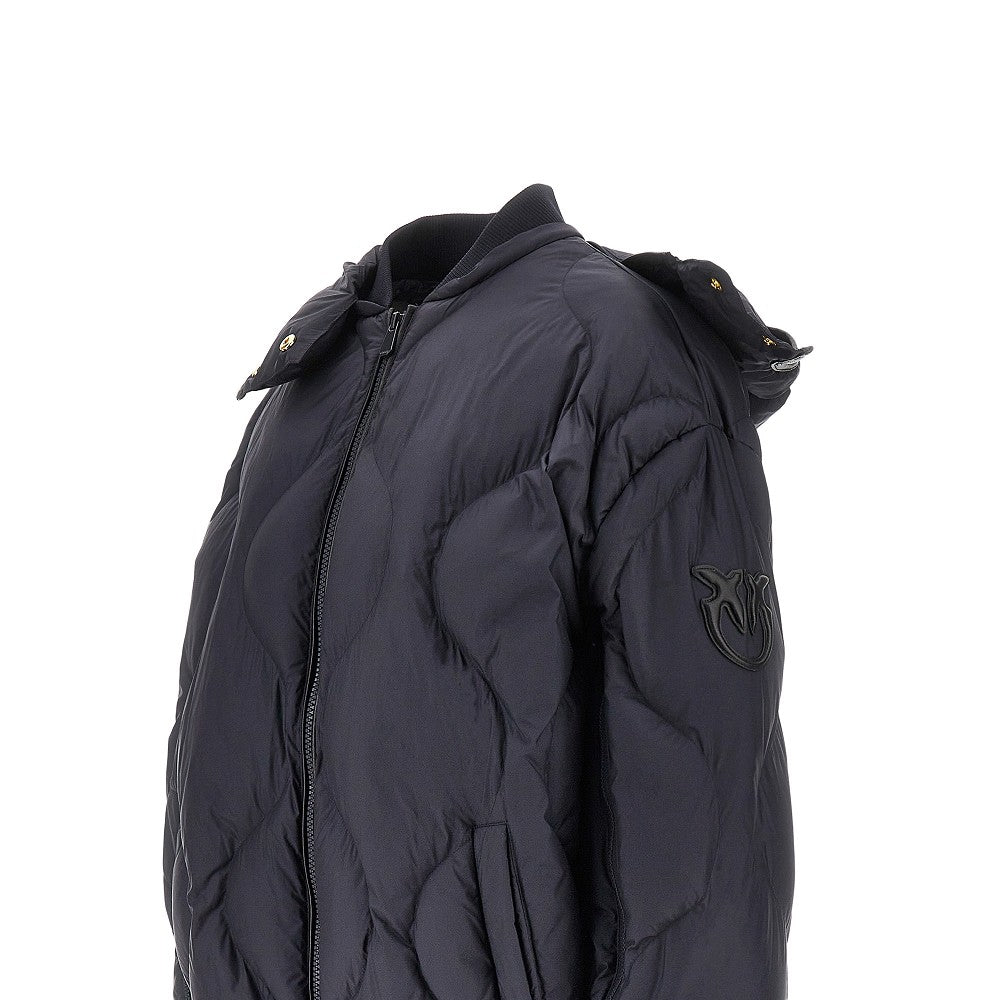 PINKO XS padded bomber jacket with love birds patch