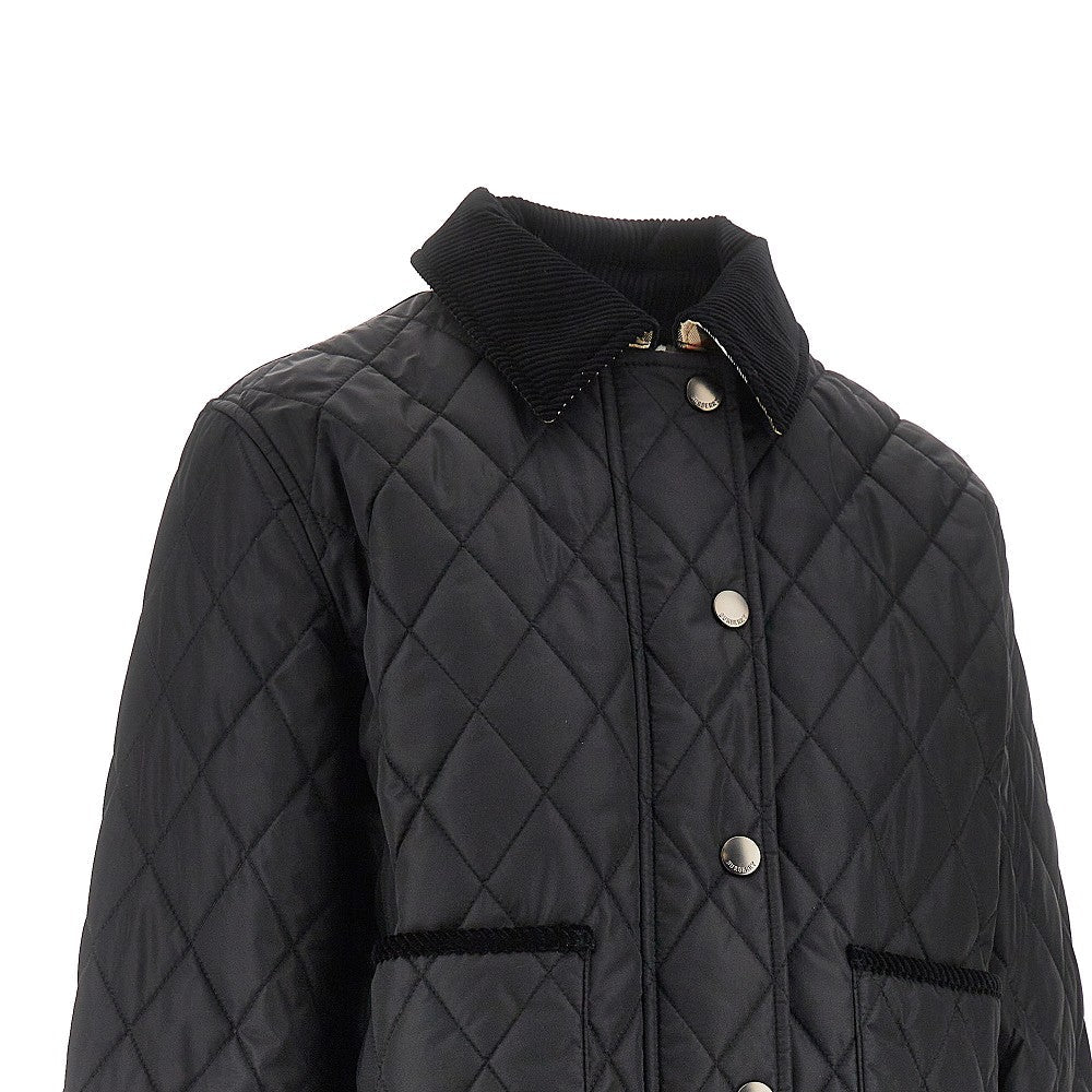 BURBERRY XS quilted jacket with corduroy details