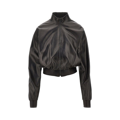 nappa leather bomber jacket