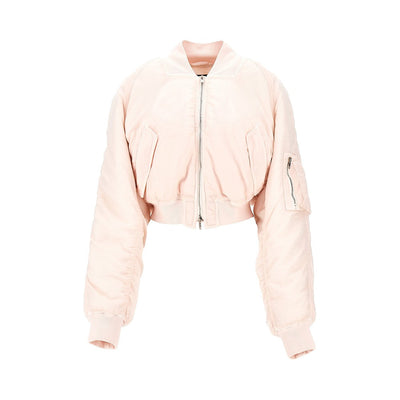technical twill cropped bomber jacket