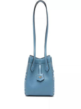 Fendi Leather And Denim-effect Ff Jacquard Origami Mini Bag