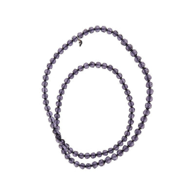 multifaceted beads long necklace