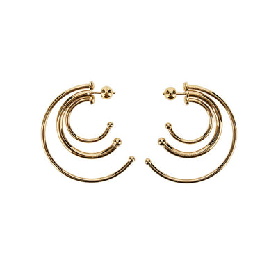 pierced solar hoops small earrings