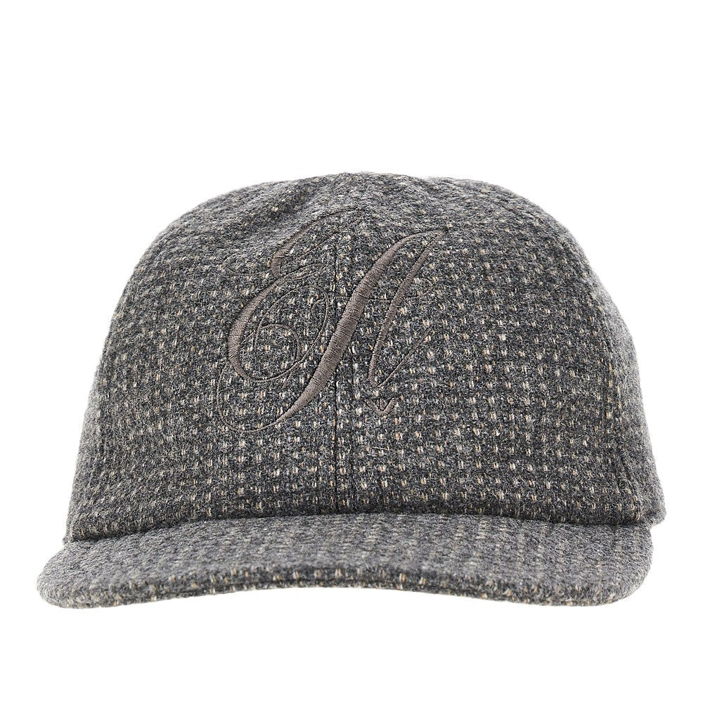 EMPORIO ARMANI 58 wool-blend baseball hat with embroidery