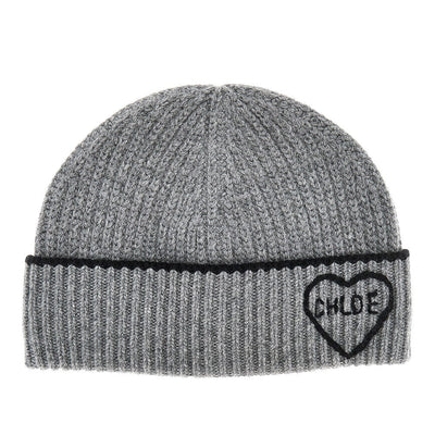 chloé encoeur wool and cashmere beanie hat