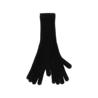 long cashmere gloves with embroidery
