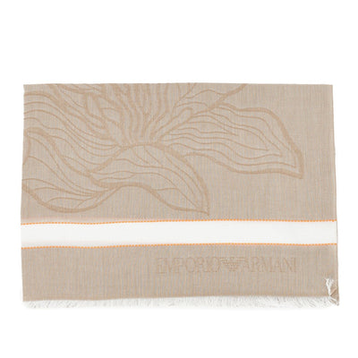 jacquard cotton-blend scarf