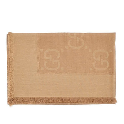 gg jacquard wool and silk scarf