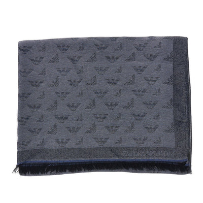viscose-blend scarf with eagle motif