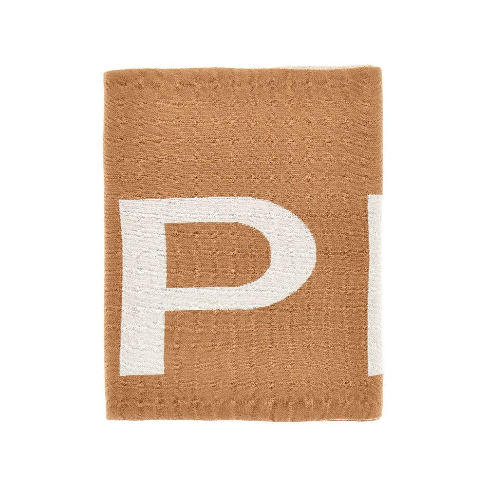 PINKO OS wool-blend scarf with jacquard logo