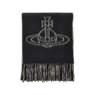 single orb double-face wool scarf