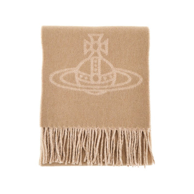 single orb double-face wool scarf