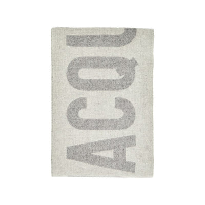 jacquard logo wool scarf