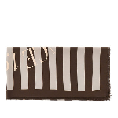 silk scarf with logo print